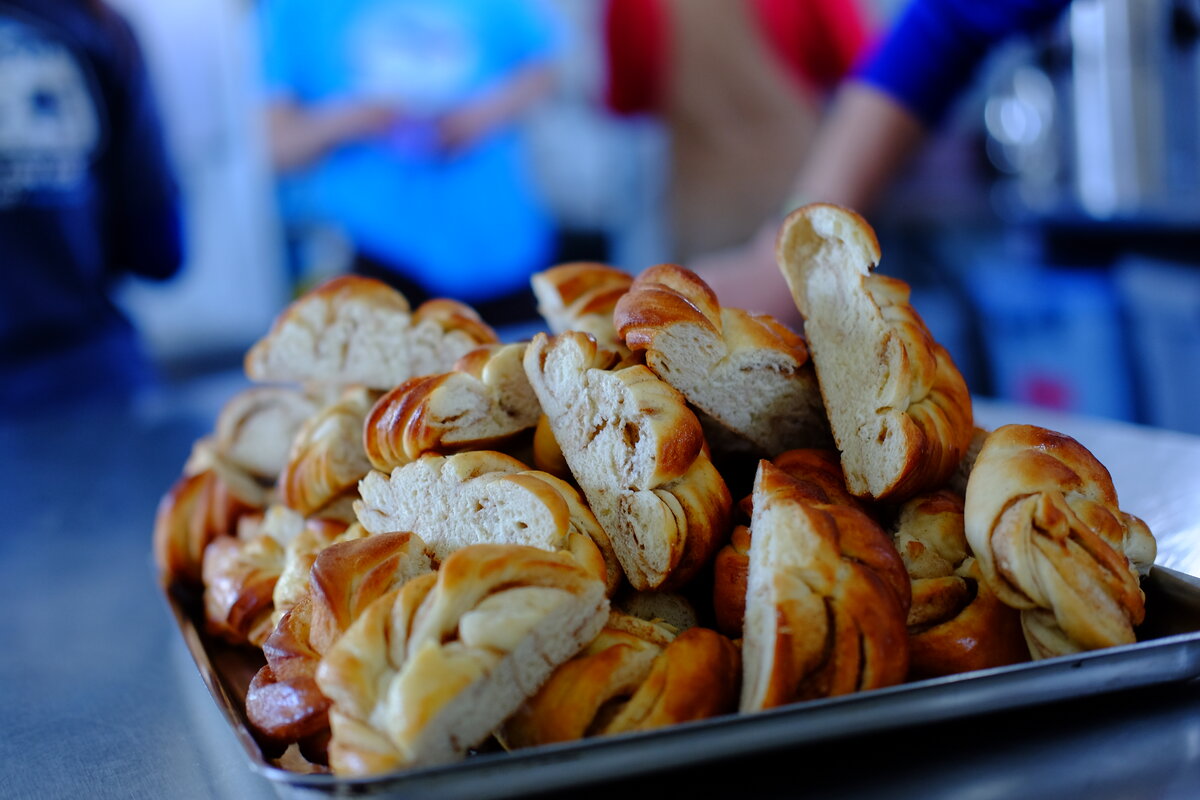 Fresh baked goods hot from the Union Glacier oven